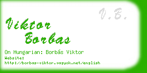 viktor borbas business card